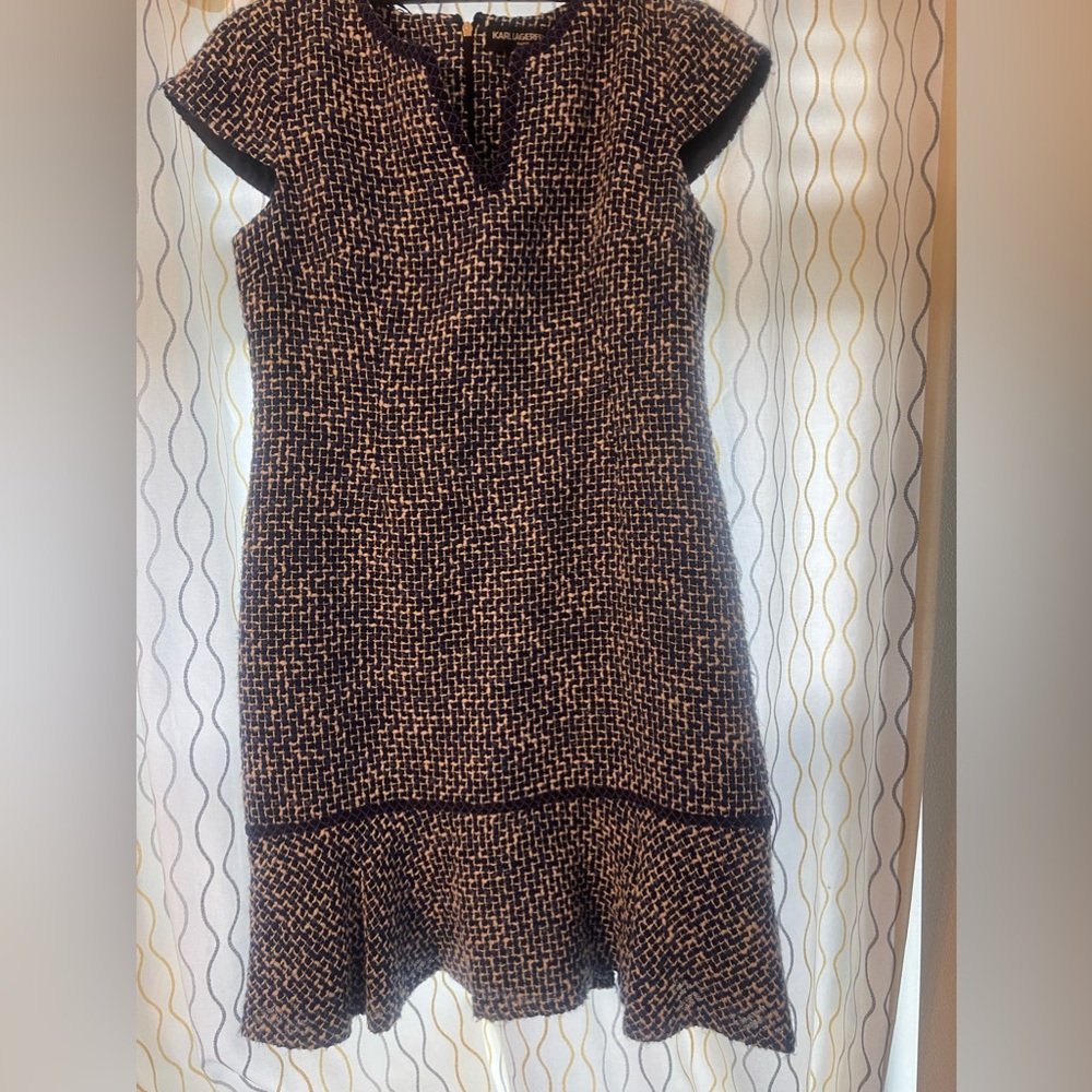 Blue Mid length designer dress, worn once, great condition